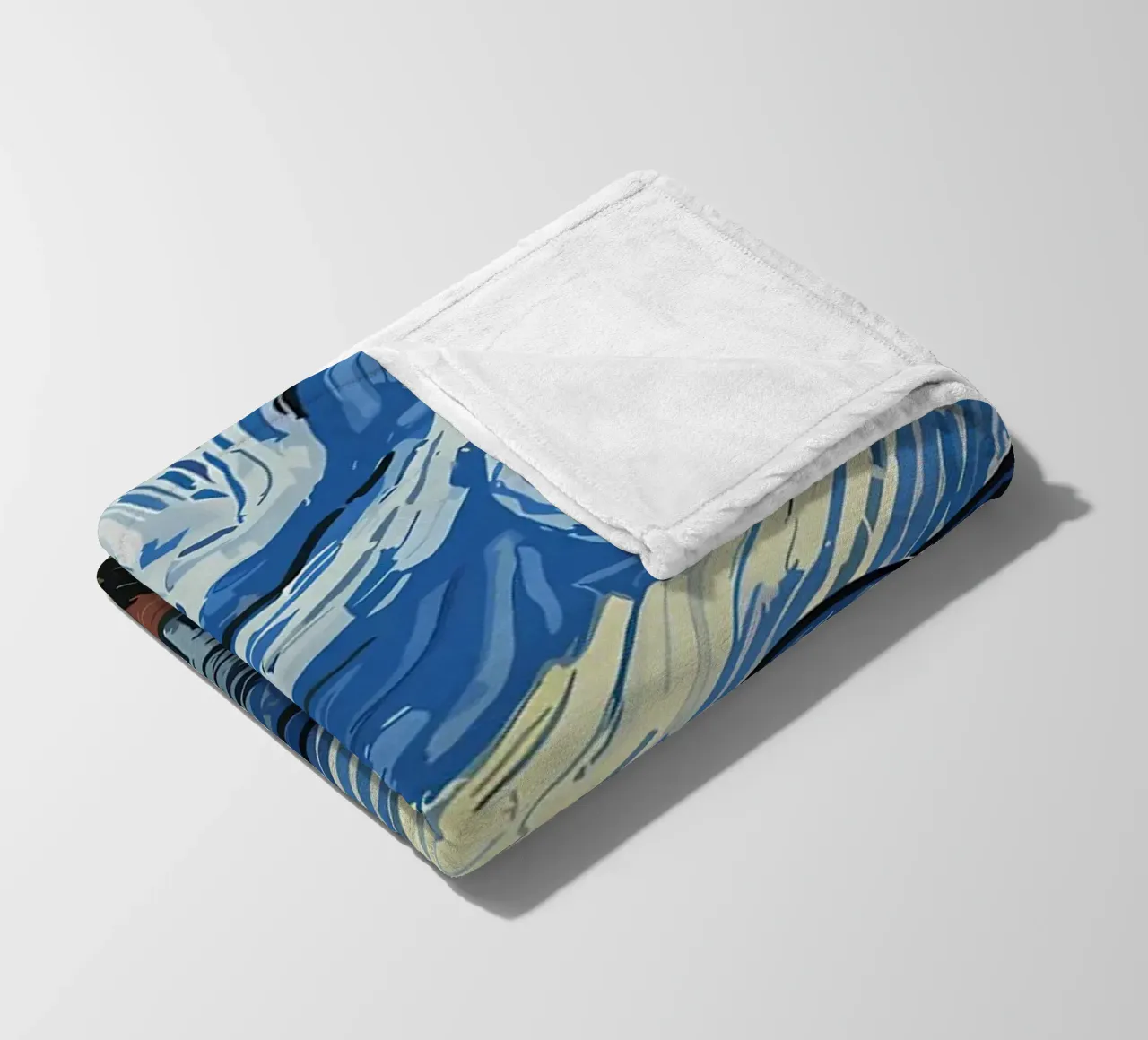 Corgi Under Starry Night fleece blanket by Adrian Patel