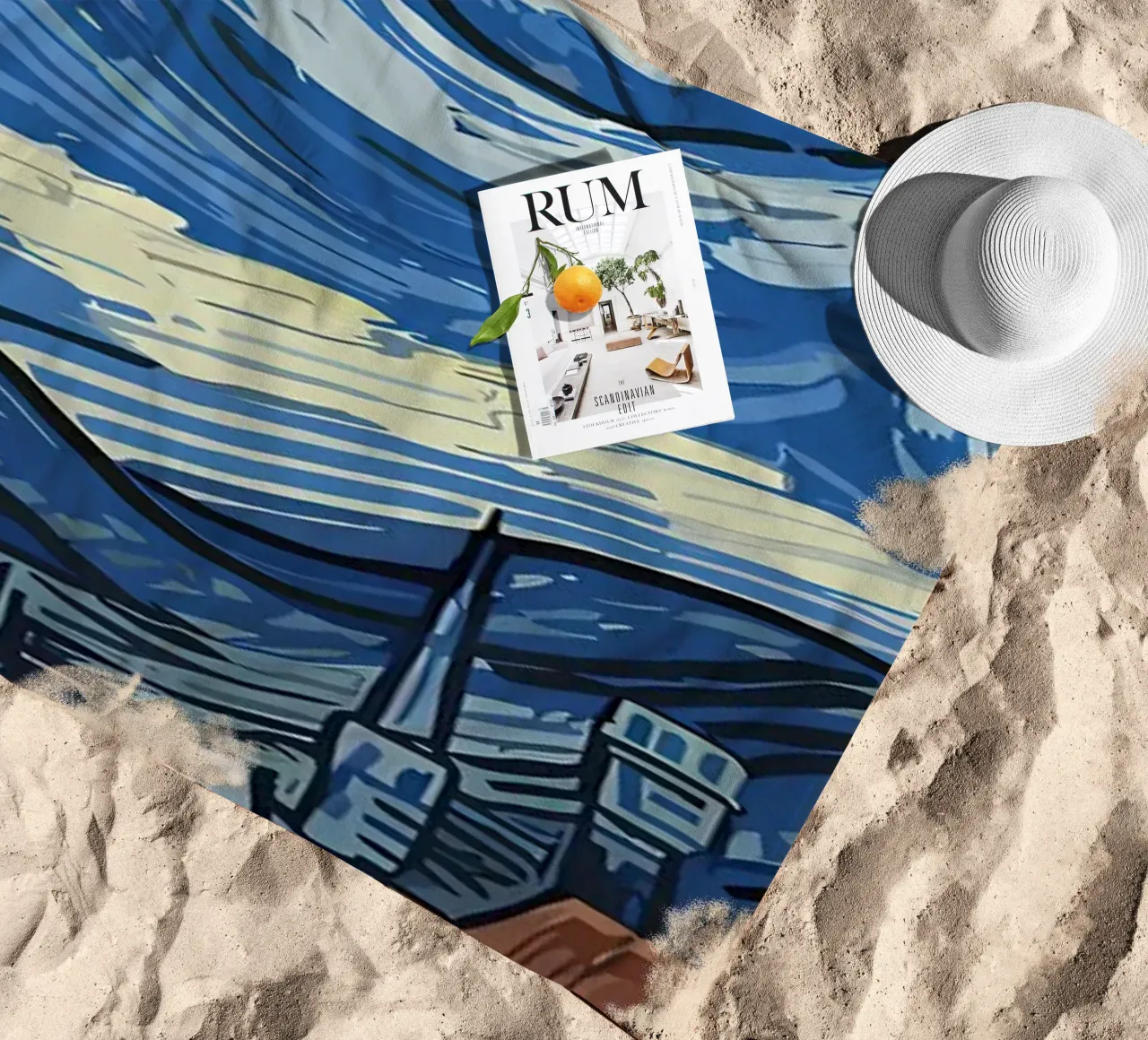 Corgi Under Starry Night beach towel by Adrian Patel