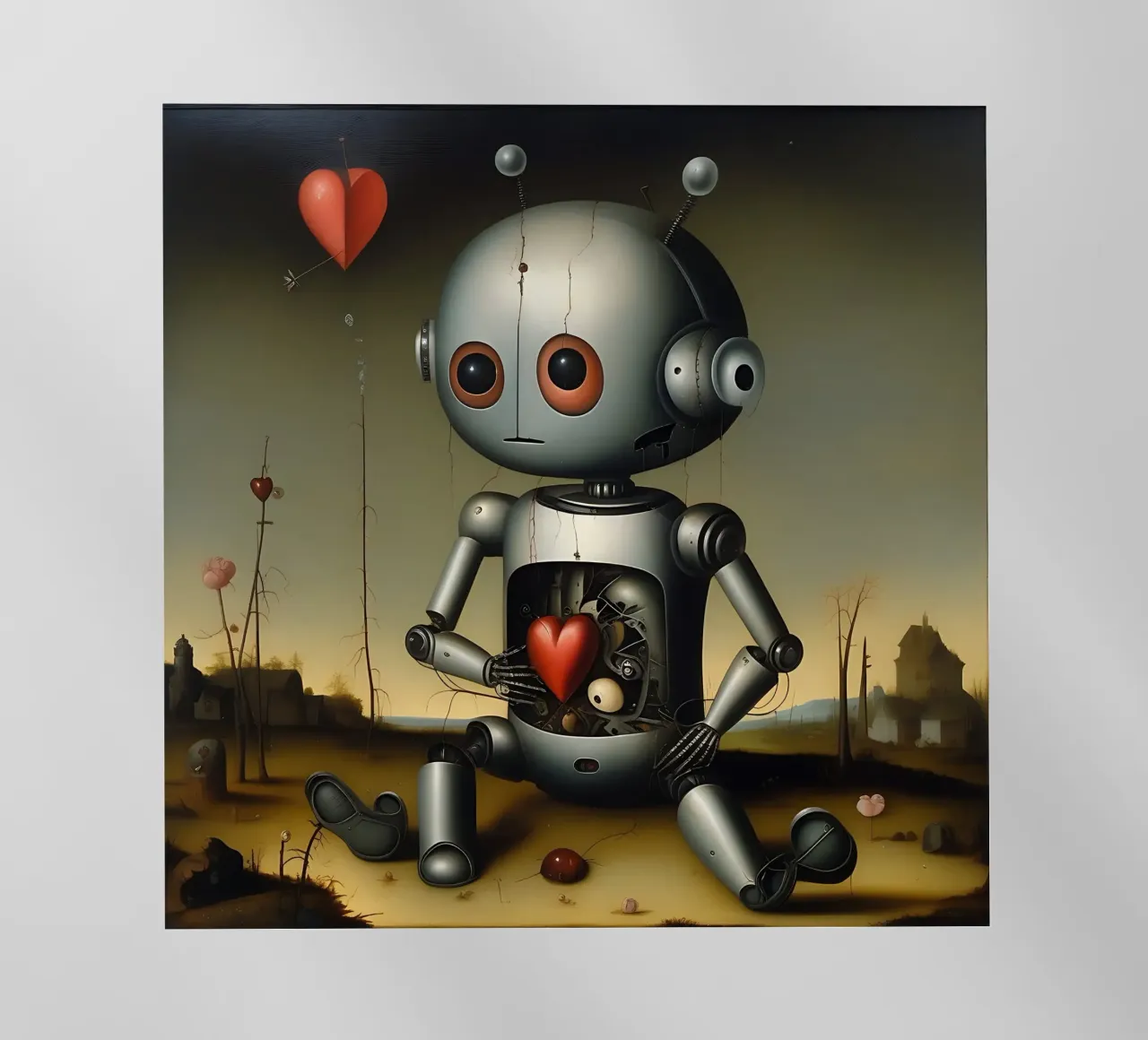 Robot con un cuore_5 pellicola backlit da Pink- und LoveArt by LK
