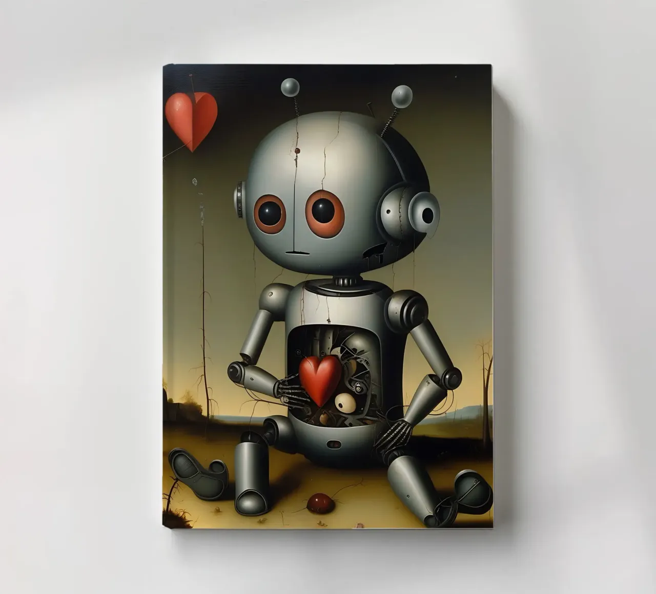 Robots with a heart_5 notebook by Pink- und LoveArt by LK