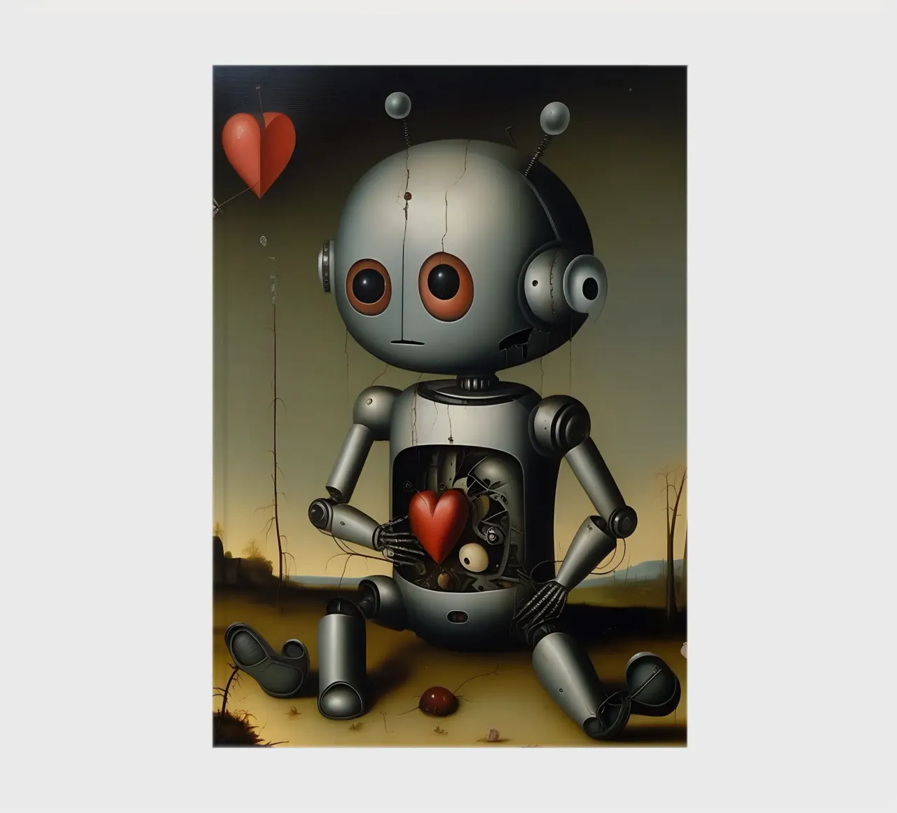Robot con un cuore_5 diario da Pink- und LoveArt by LK