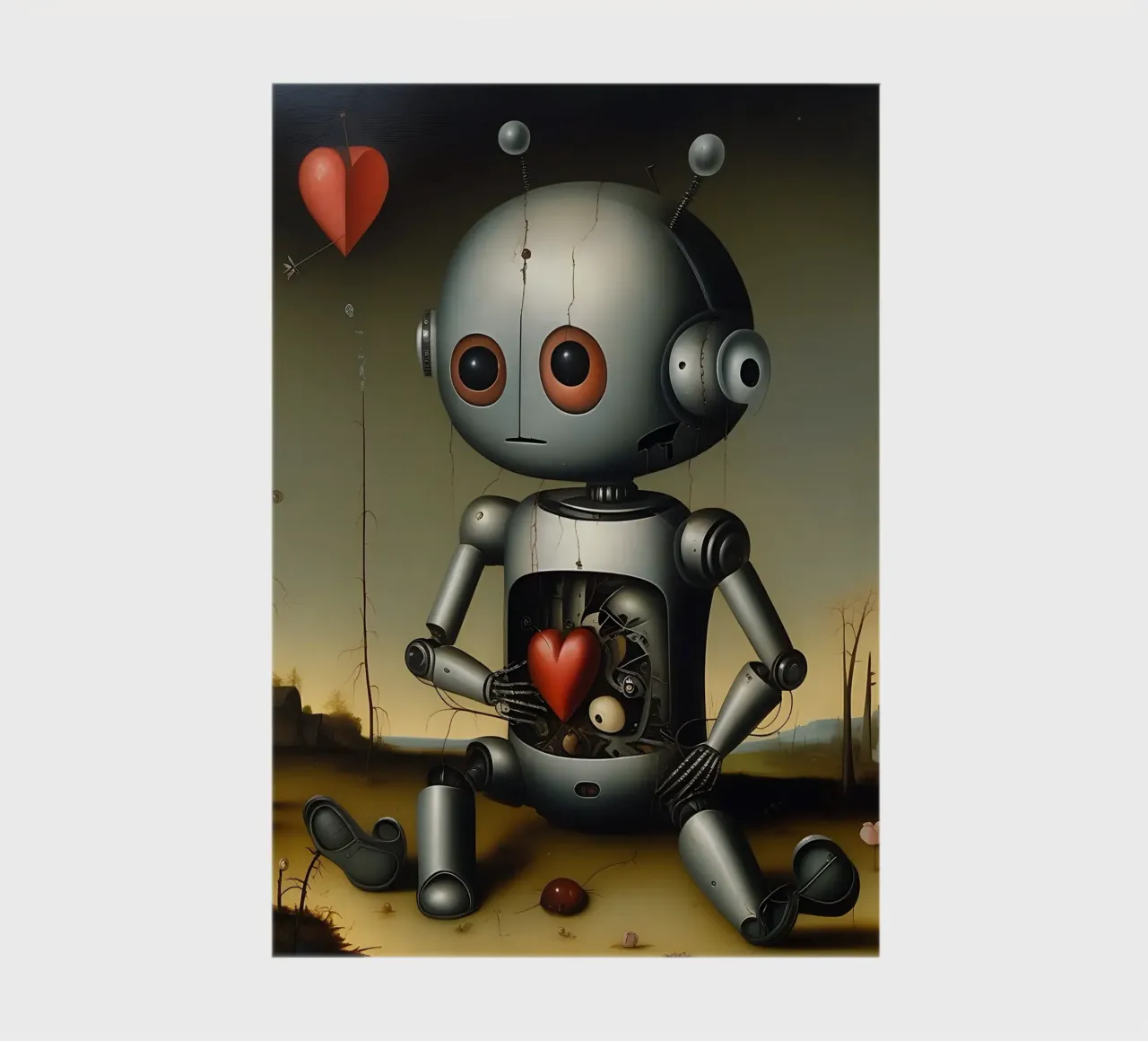 Robot con un cuore_5 diario da Pink- und LoveArt by LK