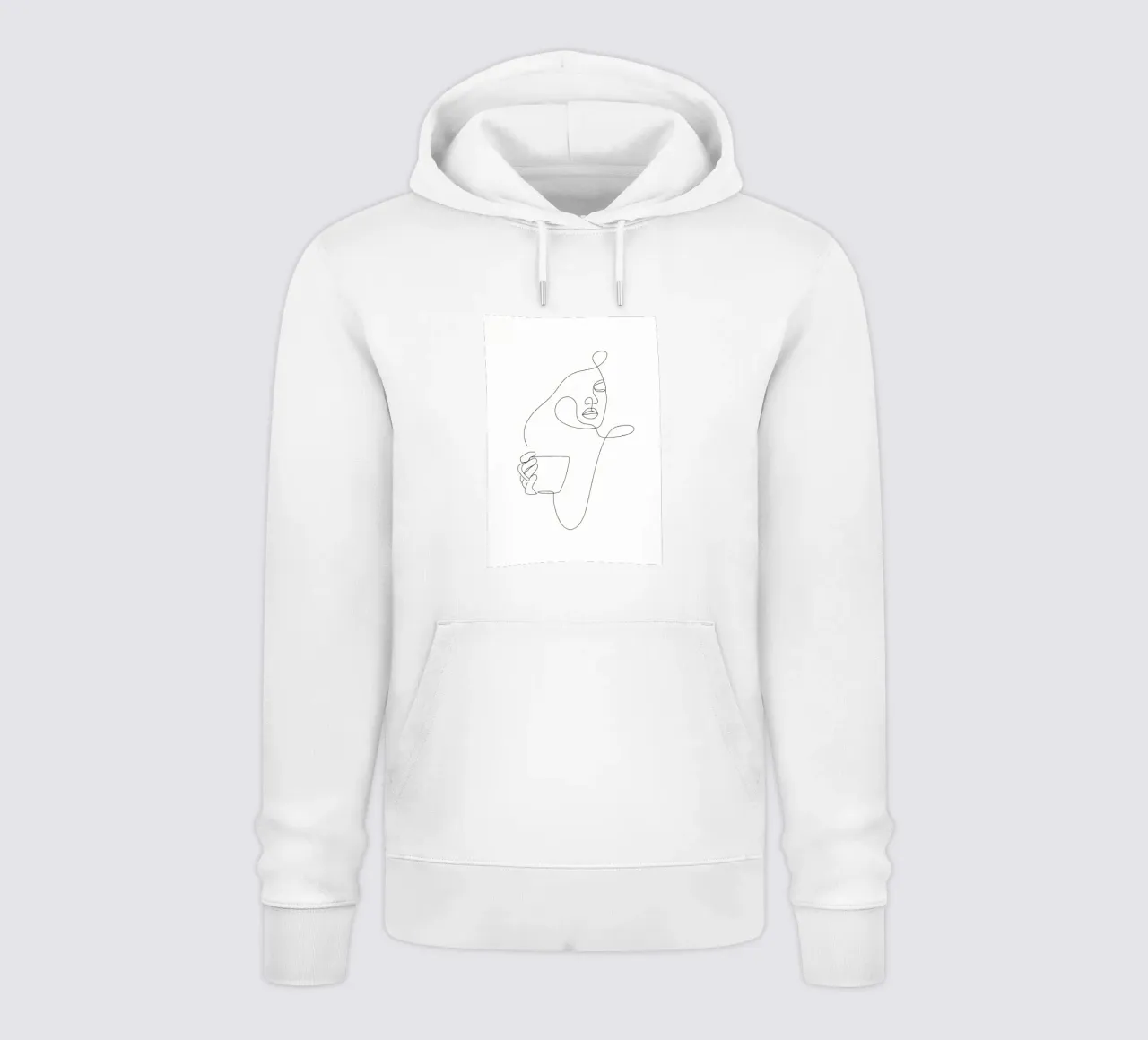 Donna con tazza di caffè in mano felpa con cappuccio da Aiden Garcia