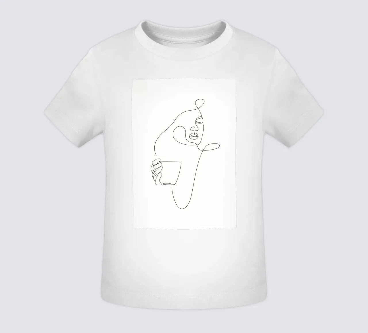 Donna con tazza di caffè in mano maglietta neonato da Aiden Garcia