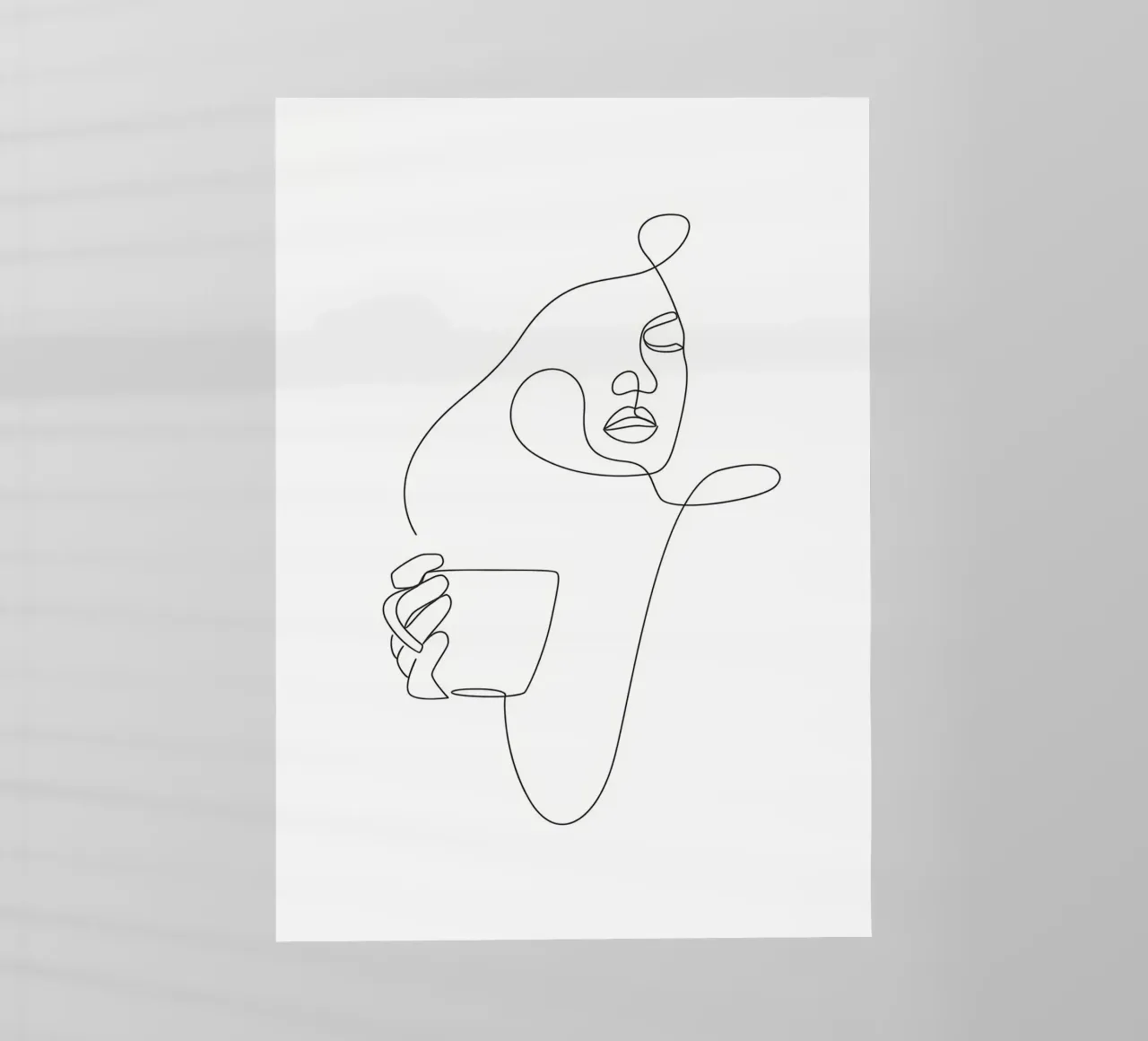 Donna con tazza di caffè in mano pellicola backlit da Aiden Garcia