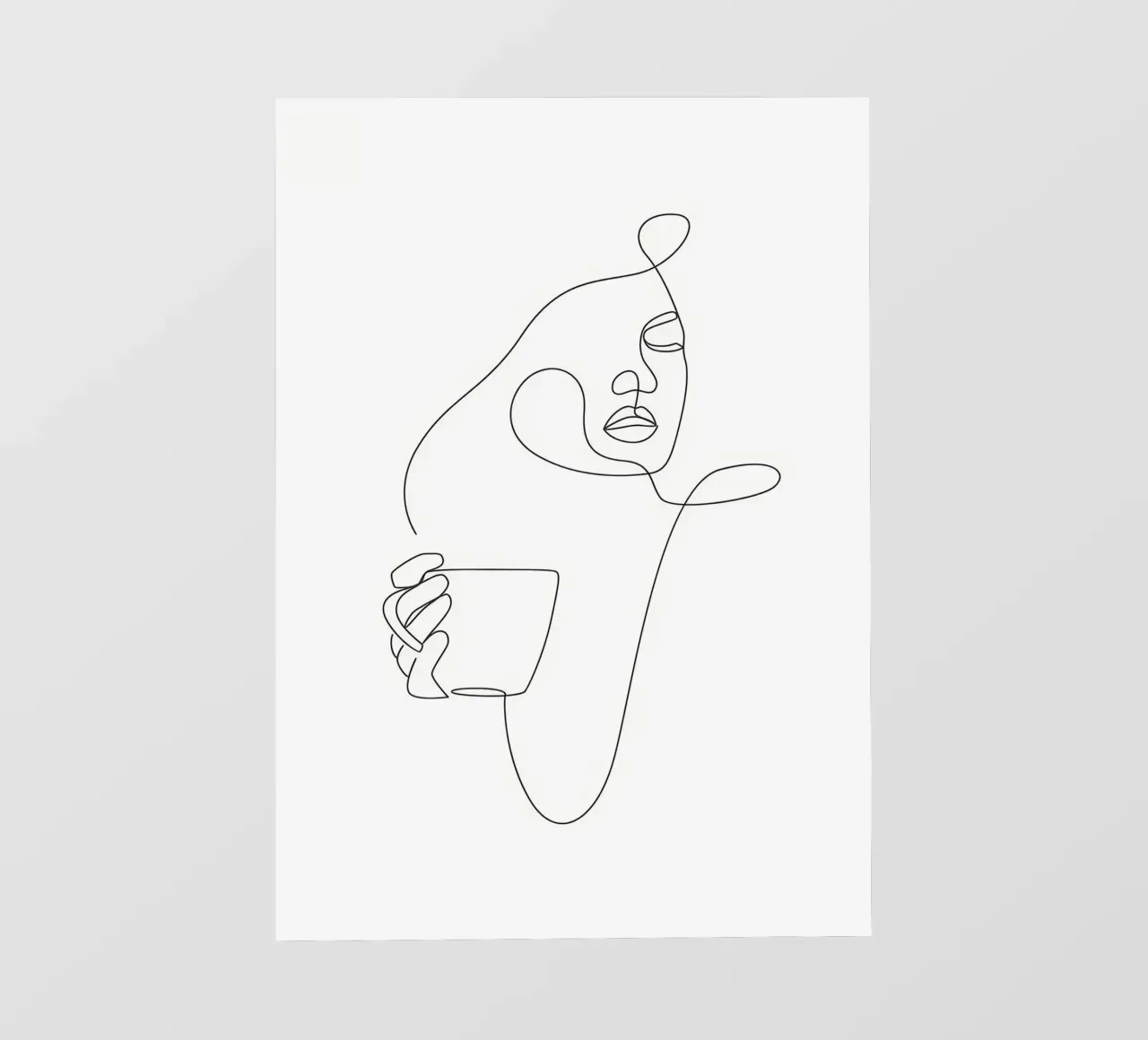 Donna con tazza di caffè in mano pellicola backlit da Aiden Garcia