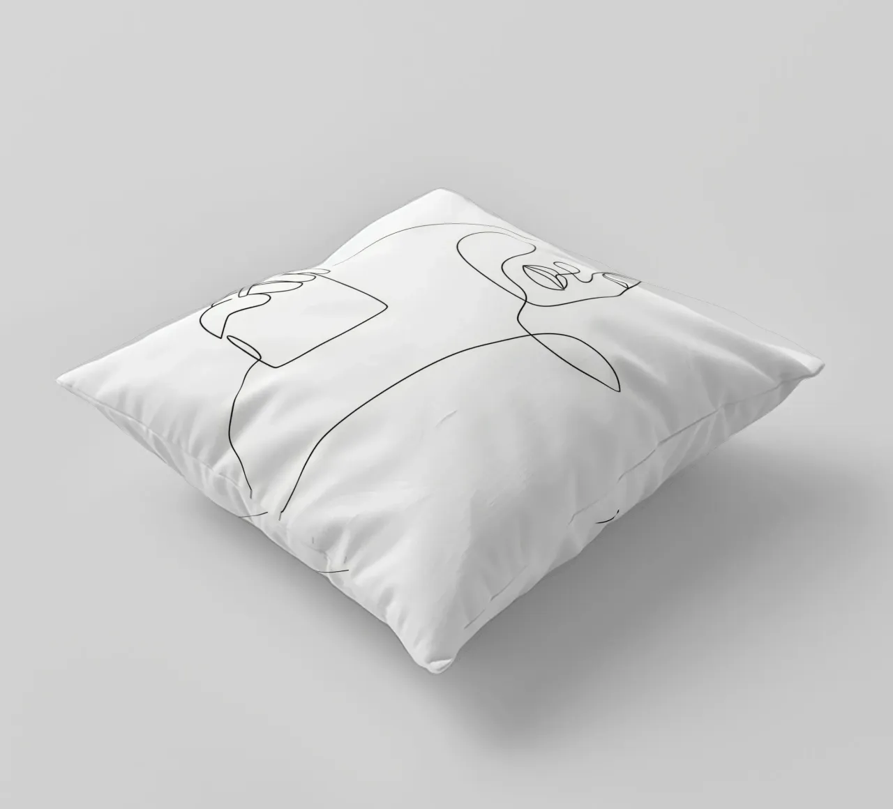 Donna con tazza di caffè in mano cuscino da Aiden Garcia