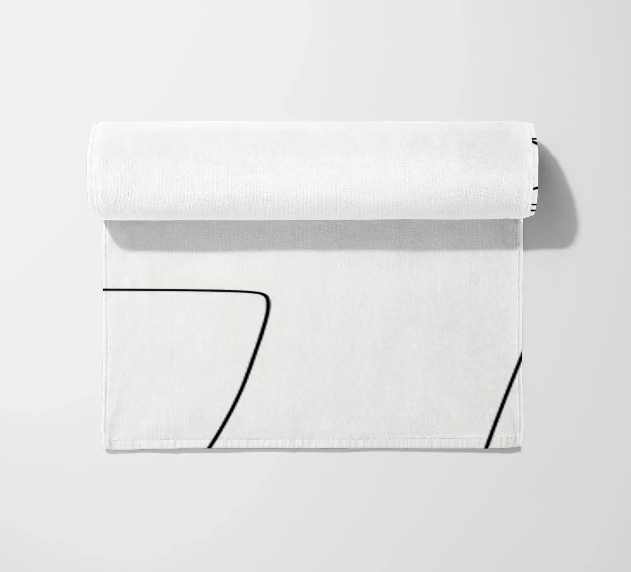 Woman holds coffee cup beach towel by Aiden Garcia