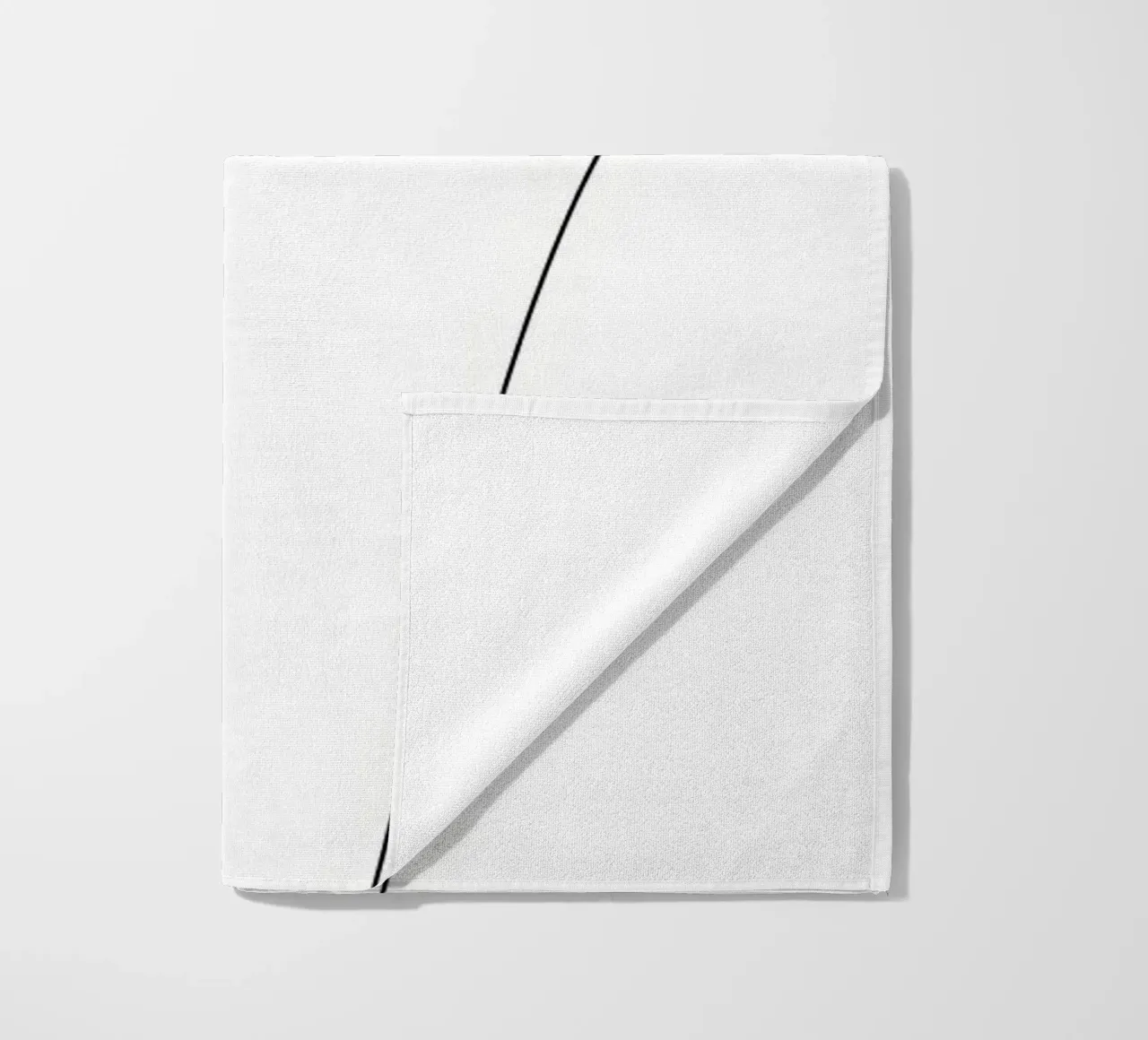 Woman holds coffee cup beach towel by Aiden Garcia