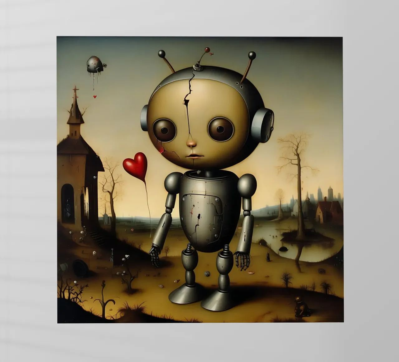 Robot con un cuore_6 pellicola backlit da Pink- und LoveArt by LK