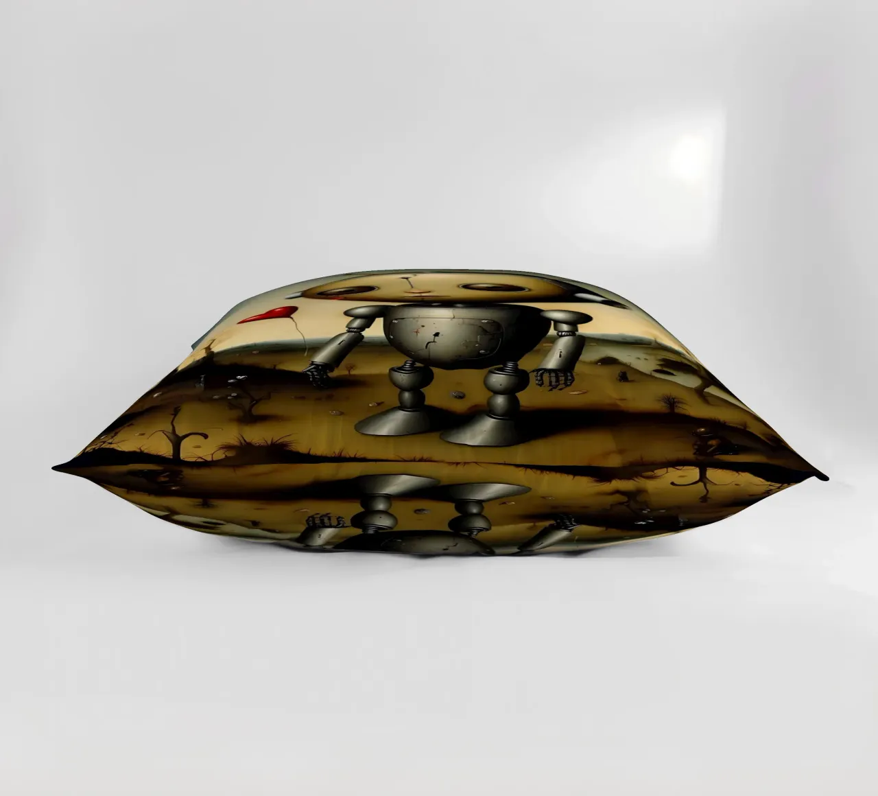 Robot con un cuore_6 cuscino da Pink- und LoveArt by LK