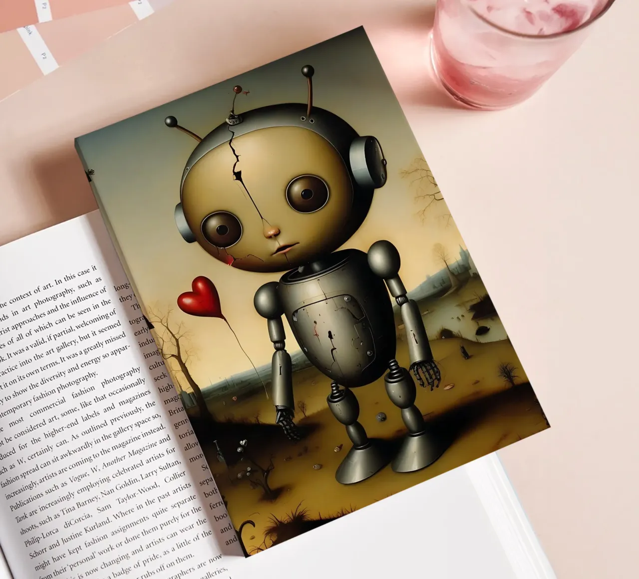 Robot con un cuore_6 diario da Pink- und LoveArt by LK