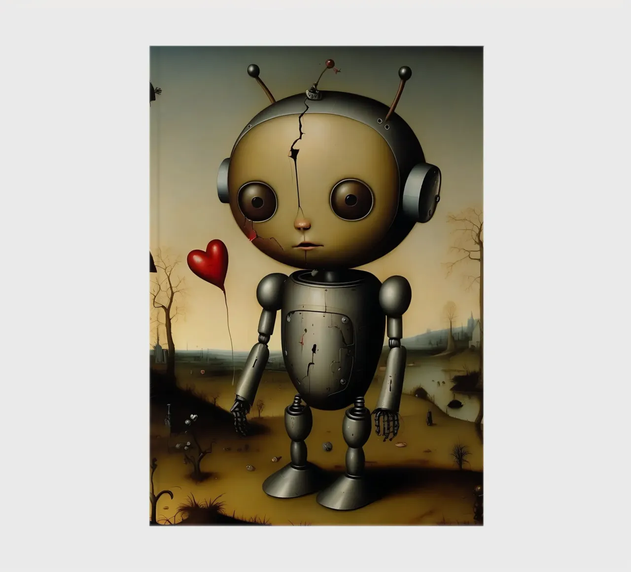 Robot con un cuore_6 diario da Pink- und LoveArt by LK