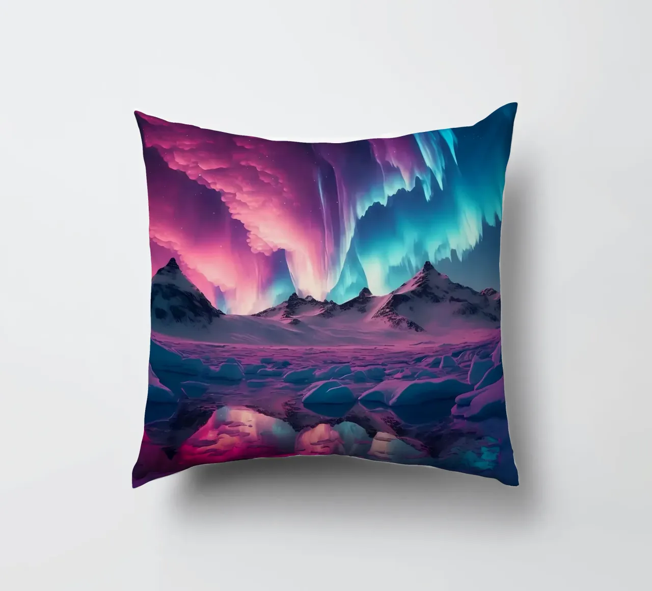 Purple Aurora Borealis cuscino da Matthew Katz