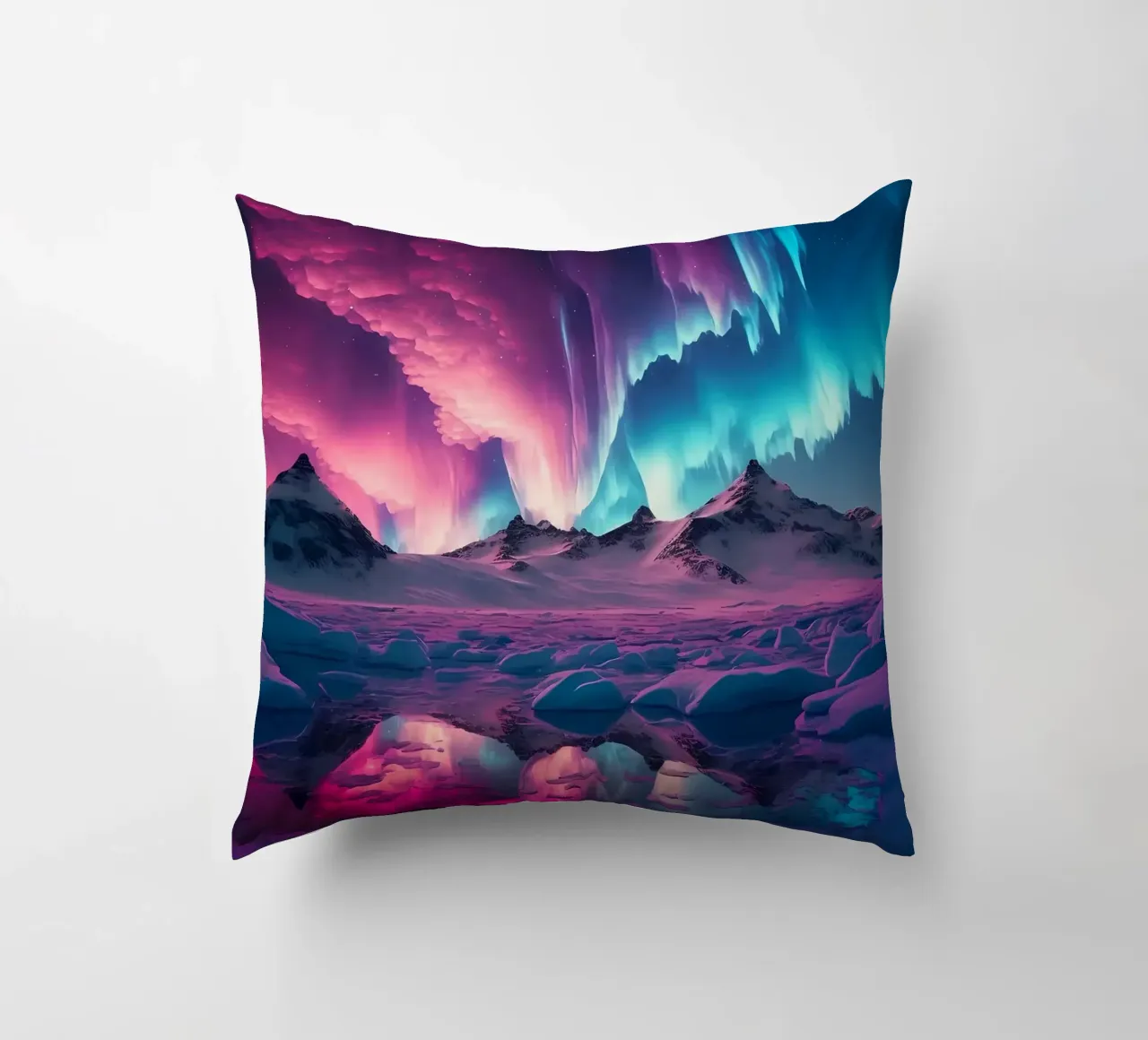 Purple Aurora Borealis cuscino da Matthew Katz