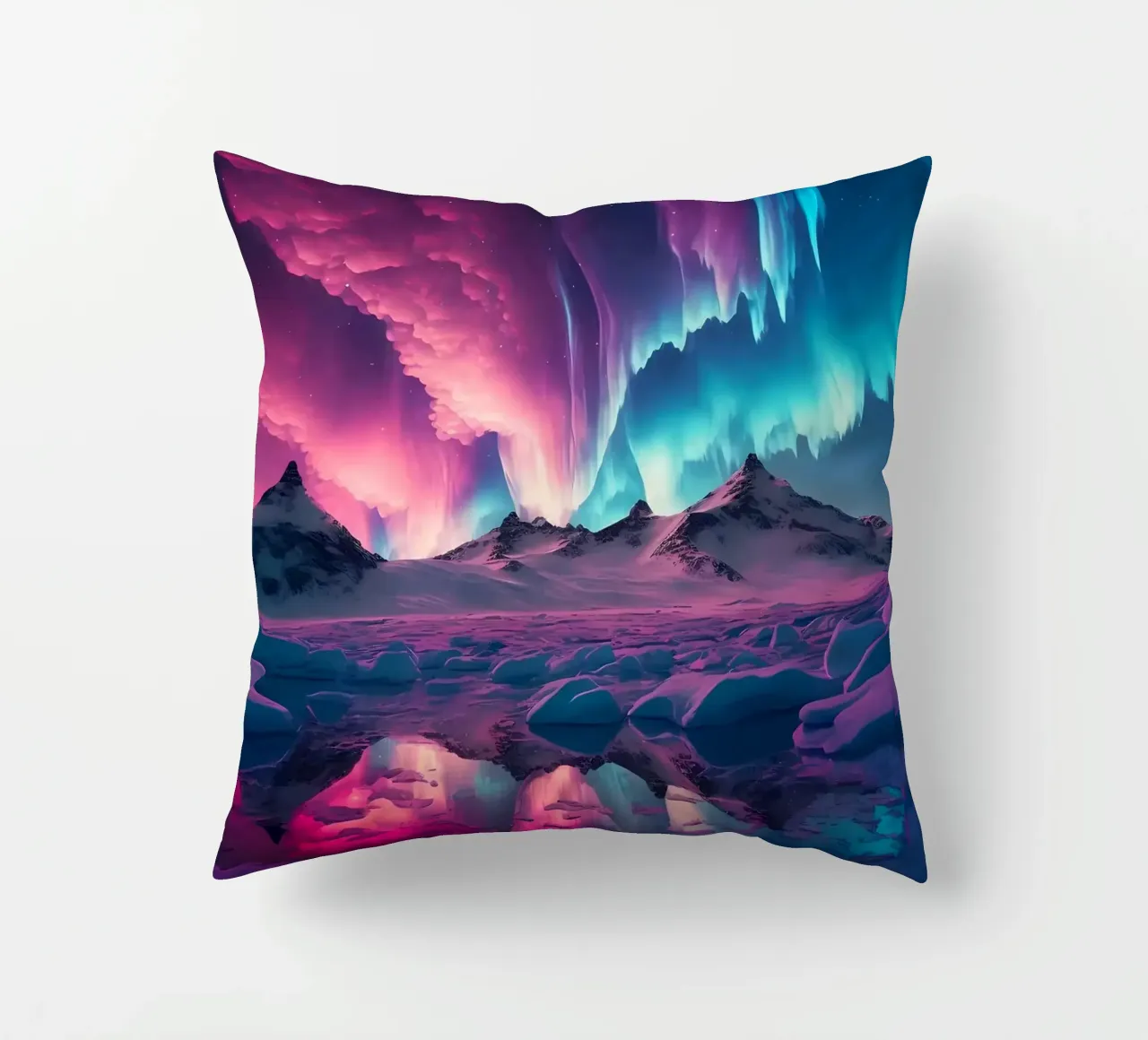 Purple Aurora Borealis cuscino da Matthew Katz