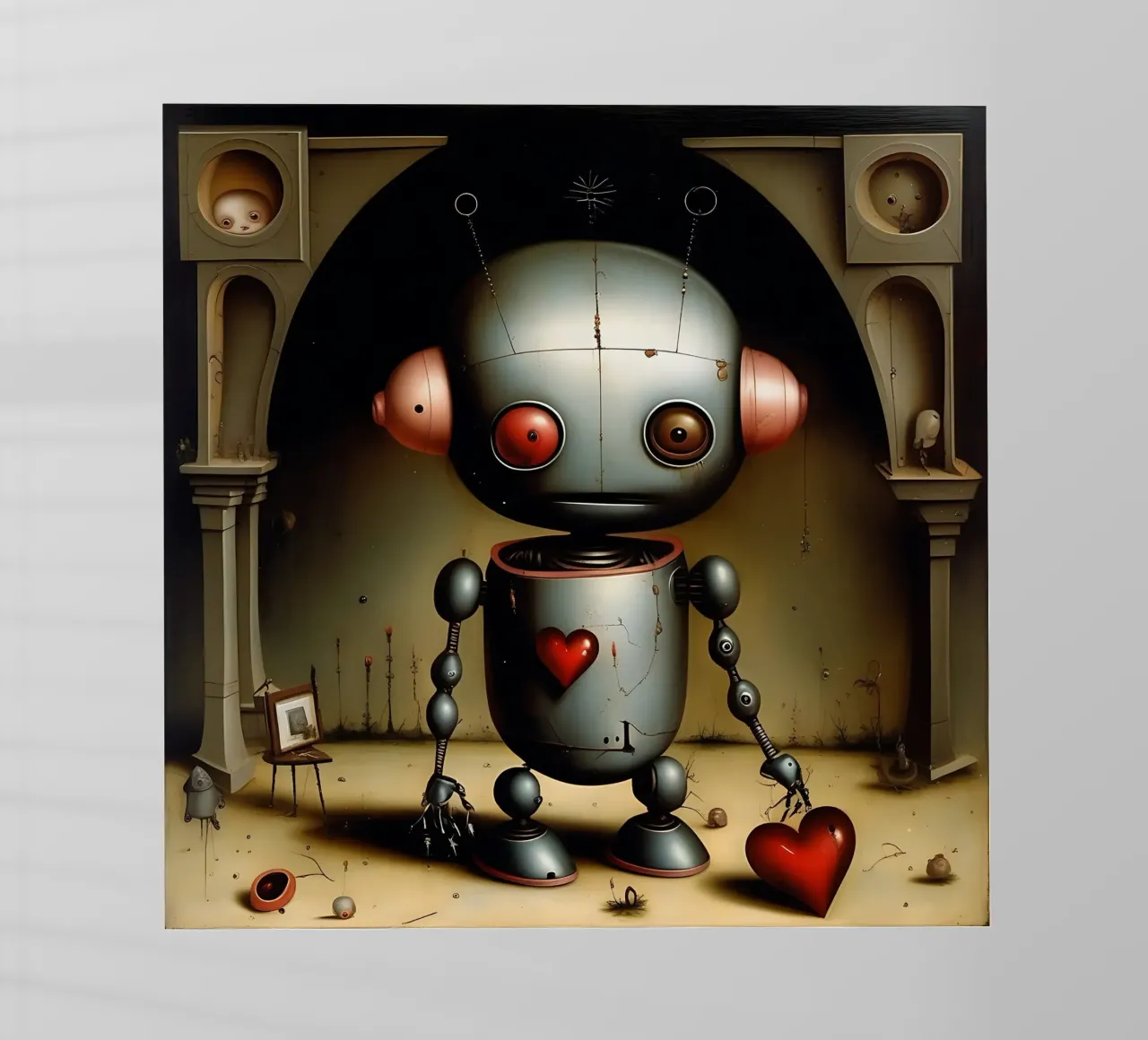 Robot con un cuore_7 pellicola backlit da Pink- und LoveArt by LK