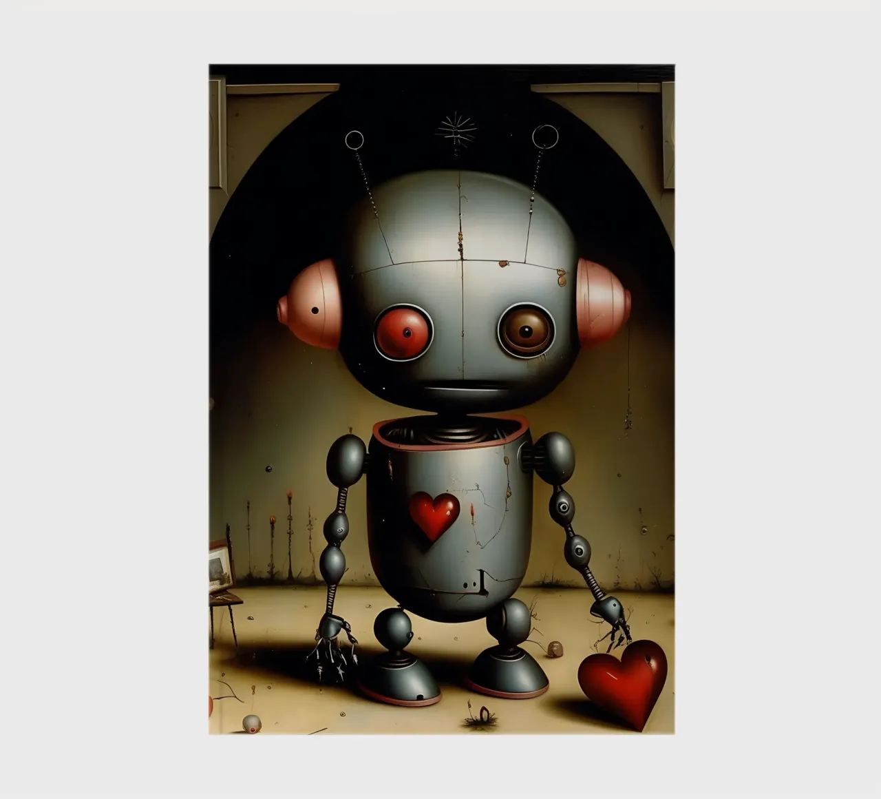 Robot con un cuore_7 diario da Pink- und LoveArt by LK