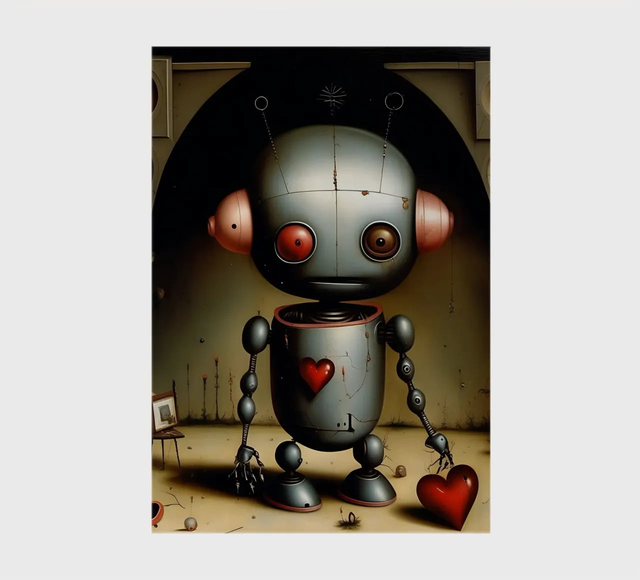 Robots with a heart_7 notebook by Pink- und LoveArt by LK