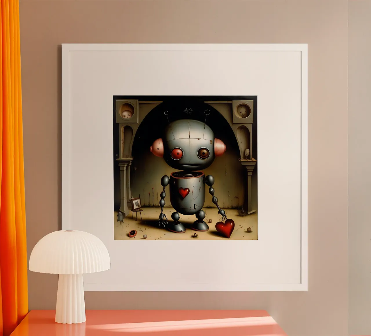 Robot con un cuore_7 carta hahnemühle da Pink- und LoveArt by LK