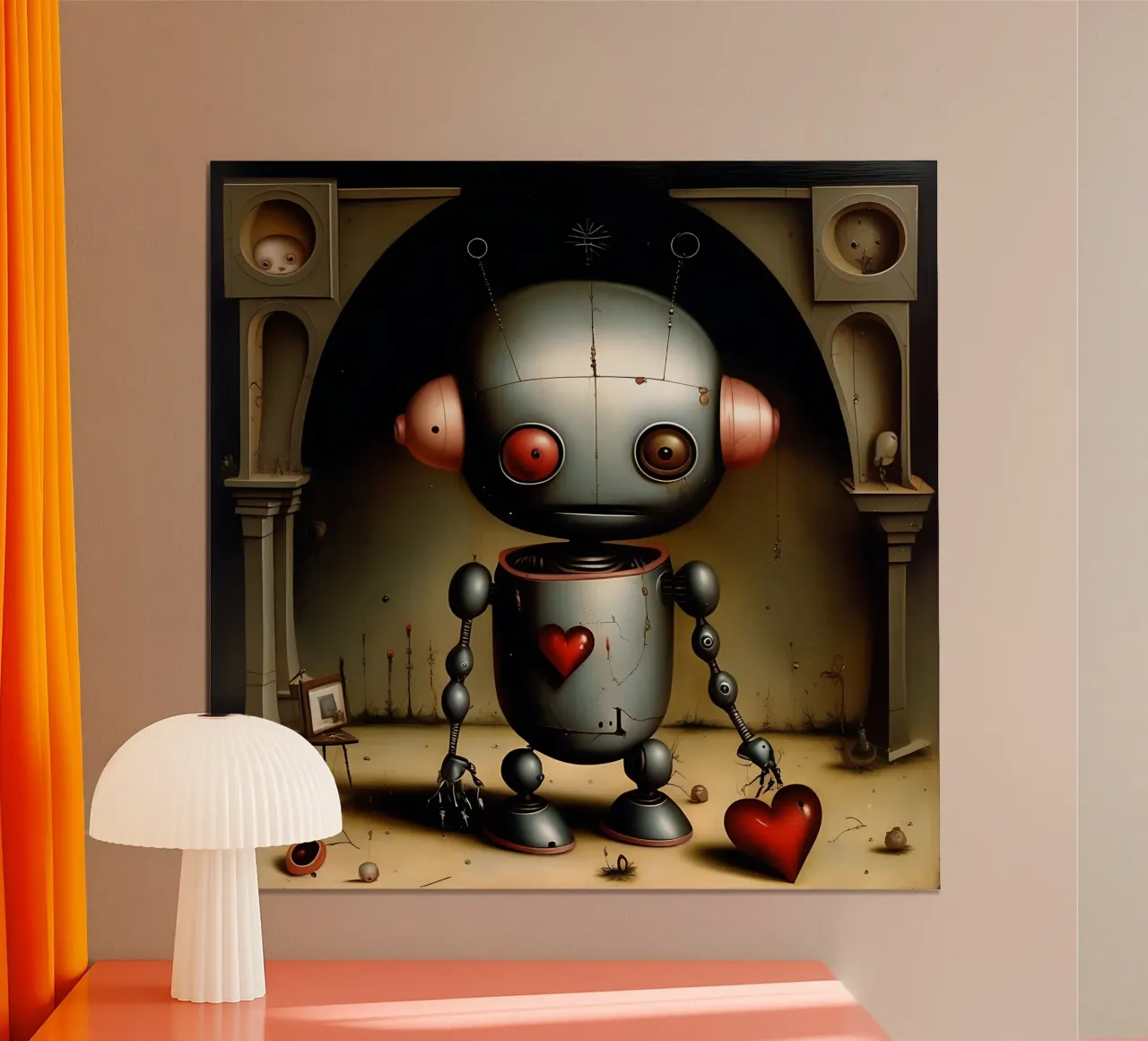 Robot con un cuore_7 carta hahnemühle da Pink- und LoveArt by LK