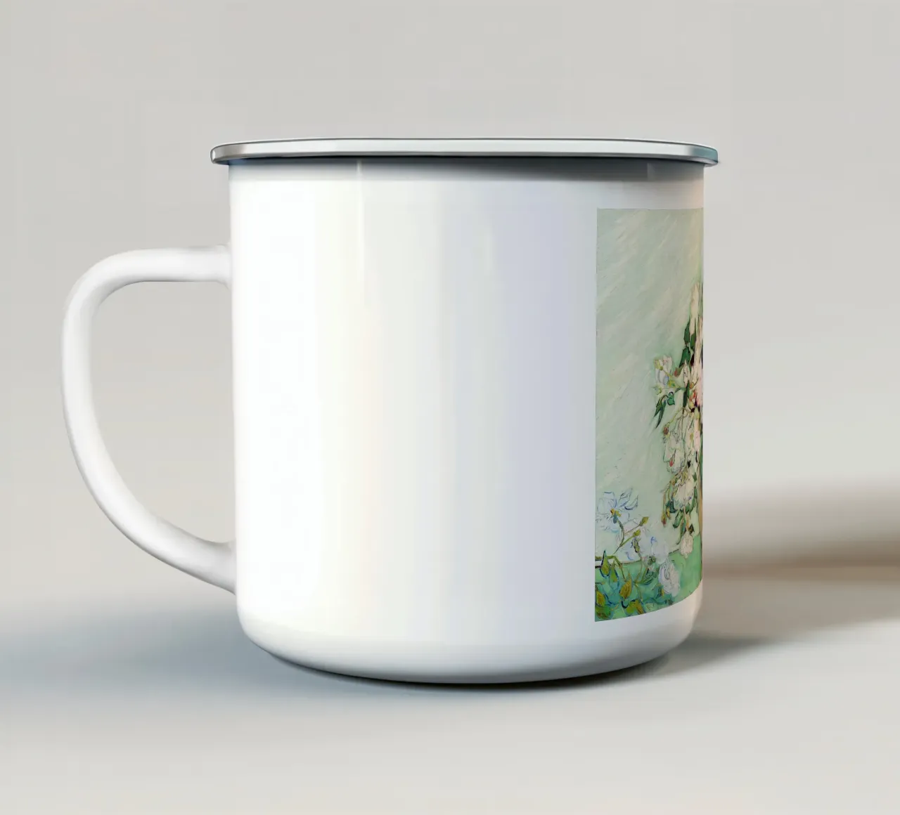 Roses by Vincent van Gogh (1890) Emaille Tasse von Van Gogh Prints
