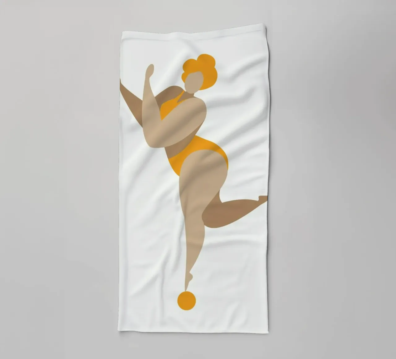 Dancing Queen Yellow badhanddoek van Kubistika