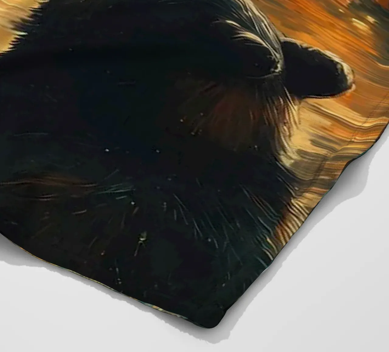 Bear Under Starry Night fleece blanket by Adrian Patel
