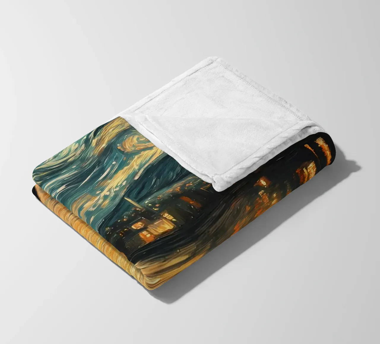 Bear Under Starry Night fleece blanket by Adrian Patel