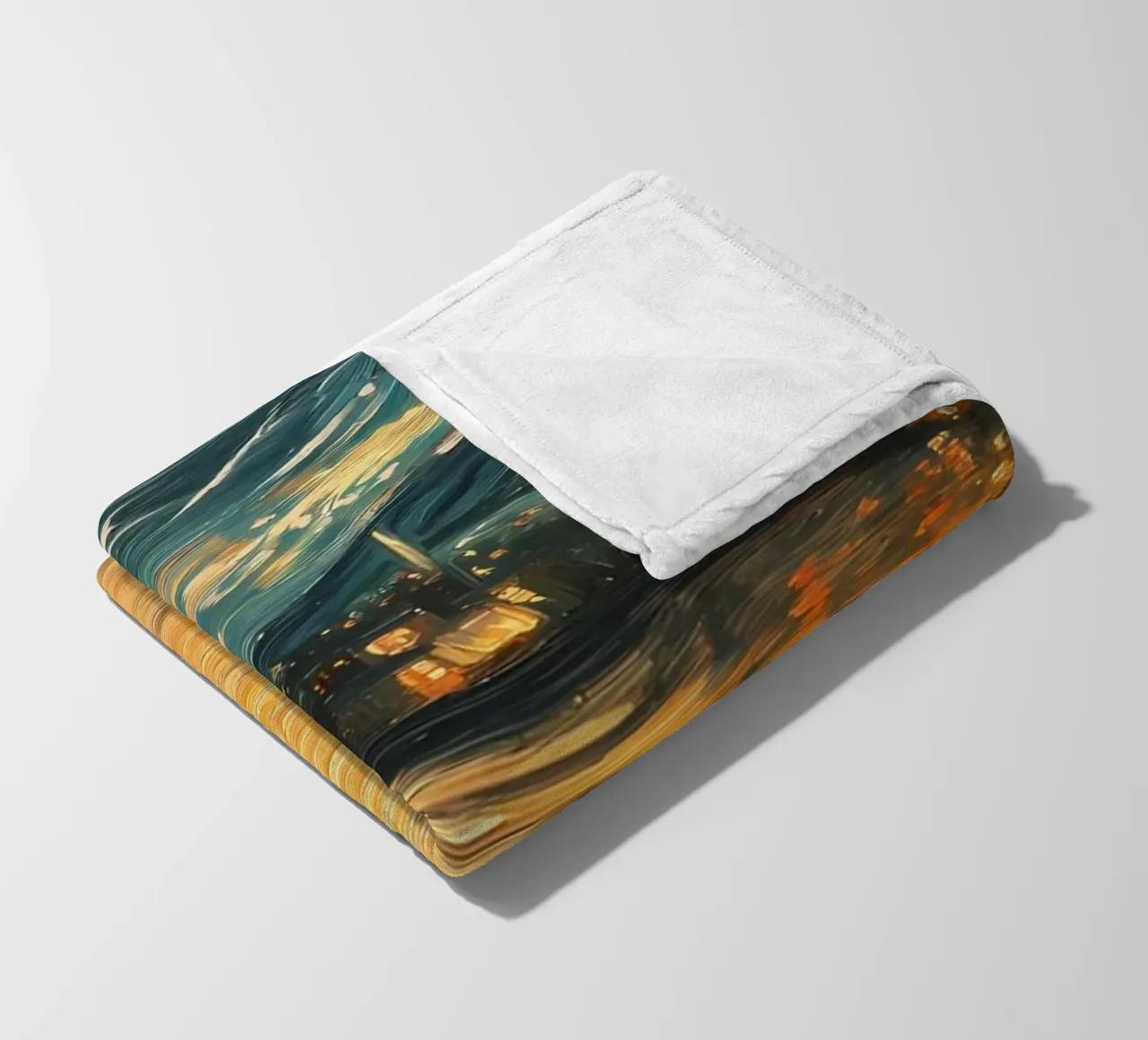 Bear Under Starry Night fleece blanket by Adrian Patel