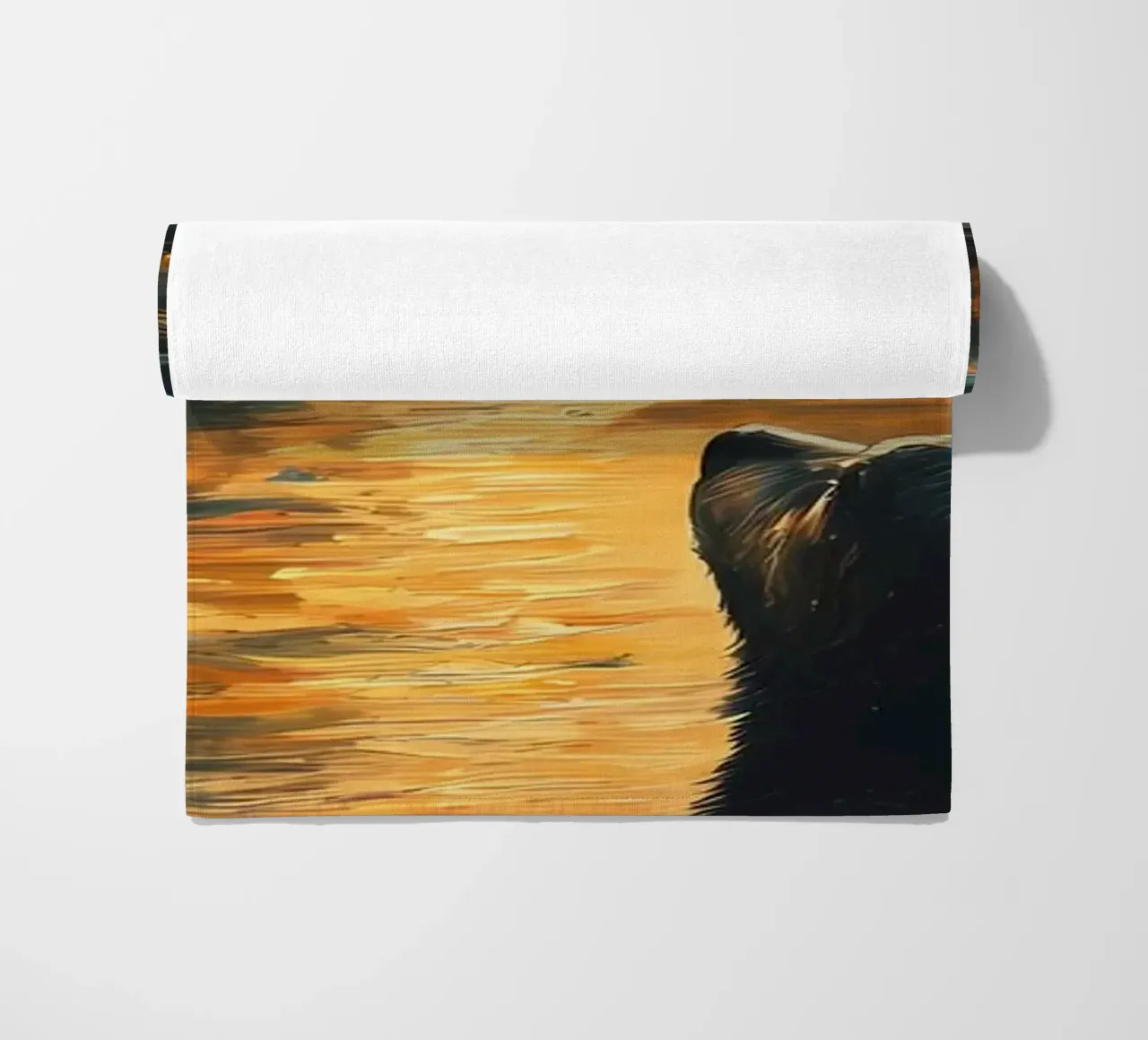 Bear Under Starry Night beach towel by Adrian Patel