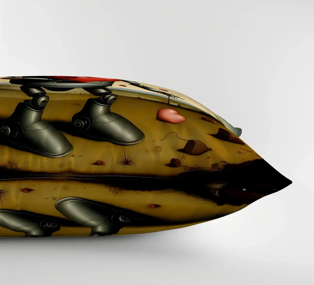 Robot con un cuore_8 cuscino da Pink- und LoveArt by LK