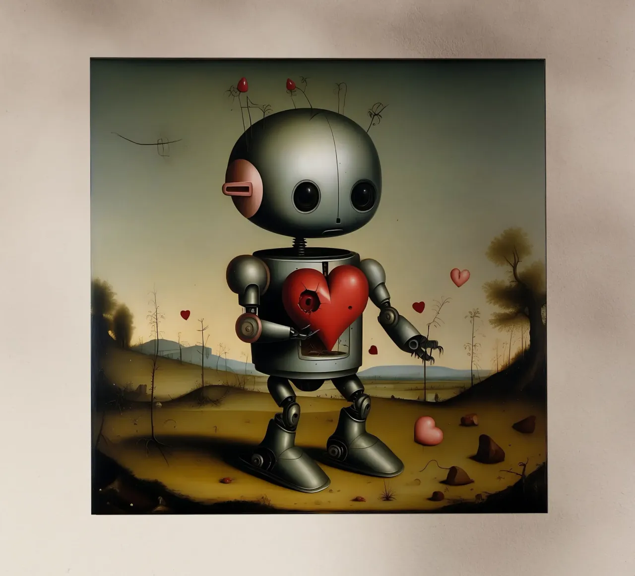 Robot con un cuore_8 pellicola backlit da Pink- und LoveArt by LK