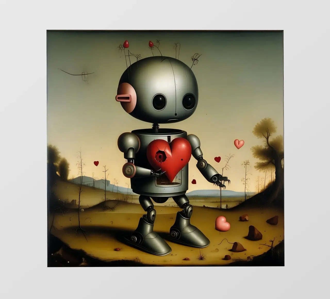 Robot con un cuore_8 pellicola backlit da Pink- und LoveArt by LK