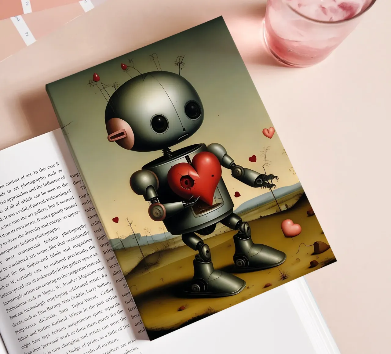 Robots with a heart_8 notebook by Pink- und LoveArt by LK