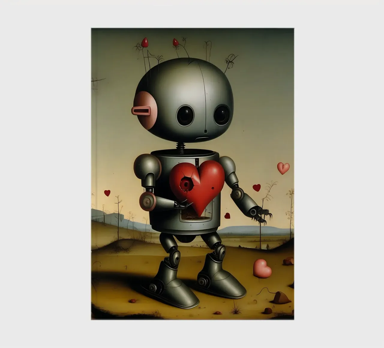 Robot con un cuore_8 diario da Pink- und LoveArt by LK