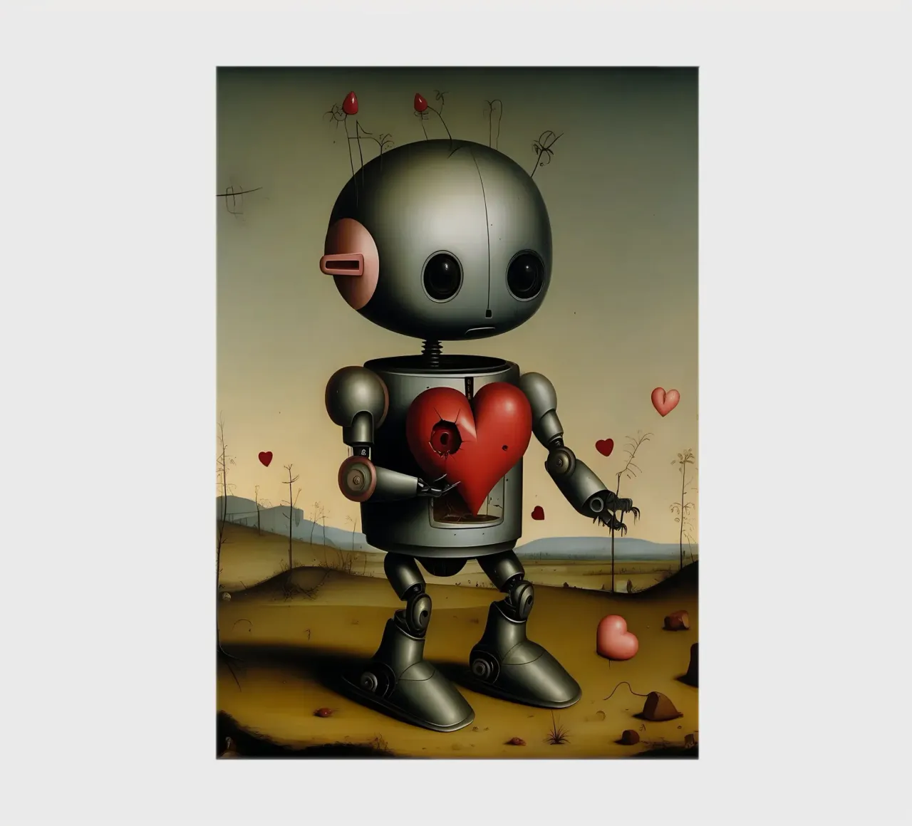 Robots with a heart_8 notebook by Pink- und LoveArt by LK