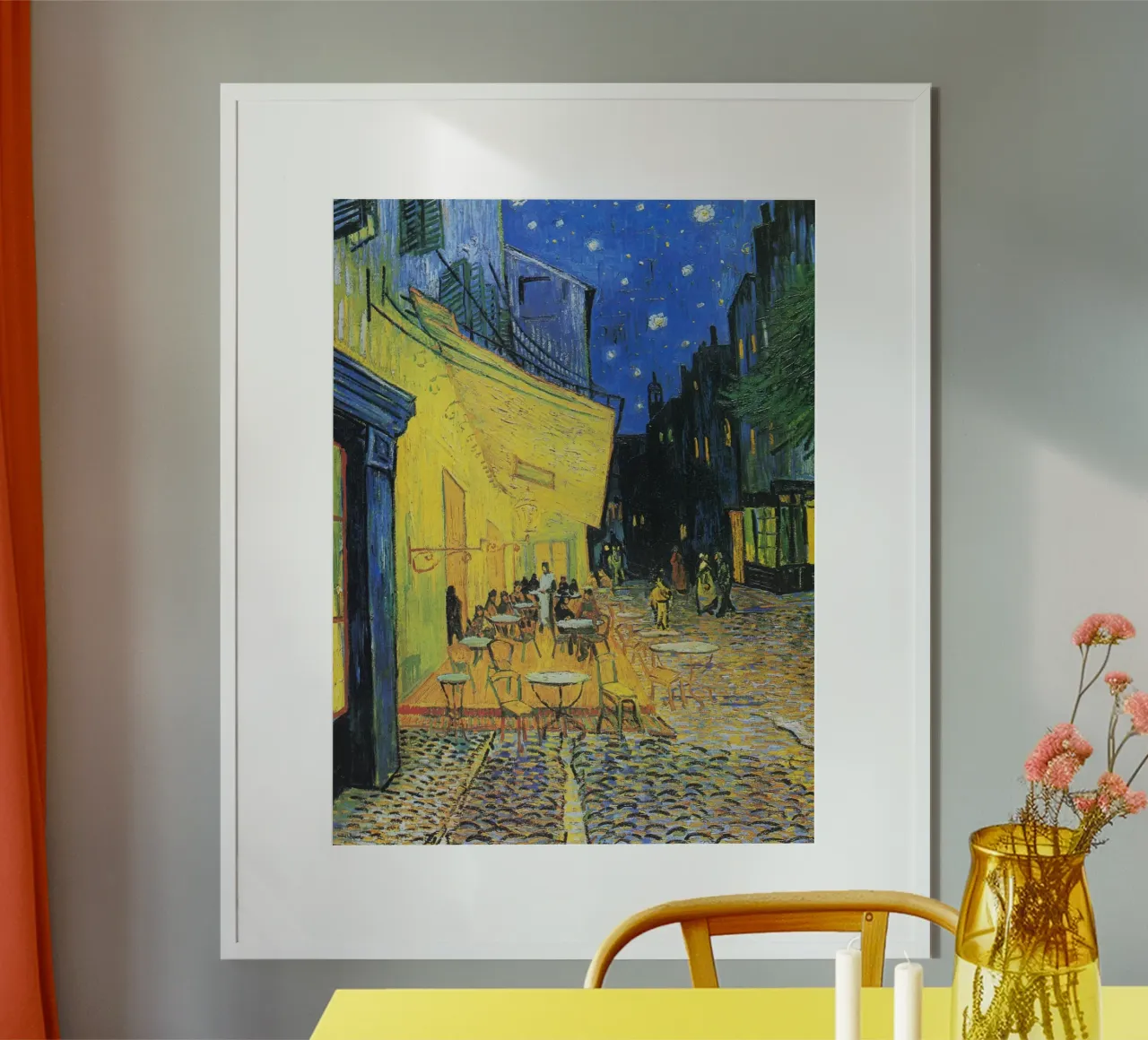 Terrazza del caffè di notte di Vincent van Gogh (1888) carta hahnemühle da Van Gogh Prints