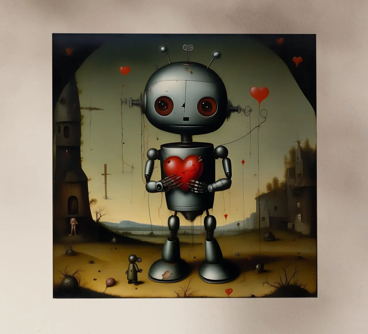 Robot con un cuore_9 pellicola backlit da Pink- und LoveArt by LK