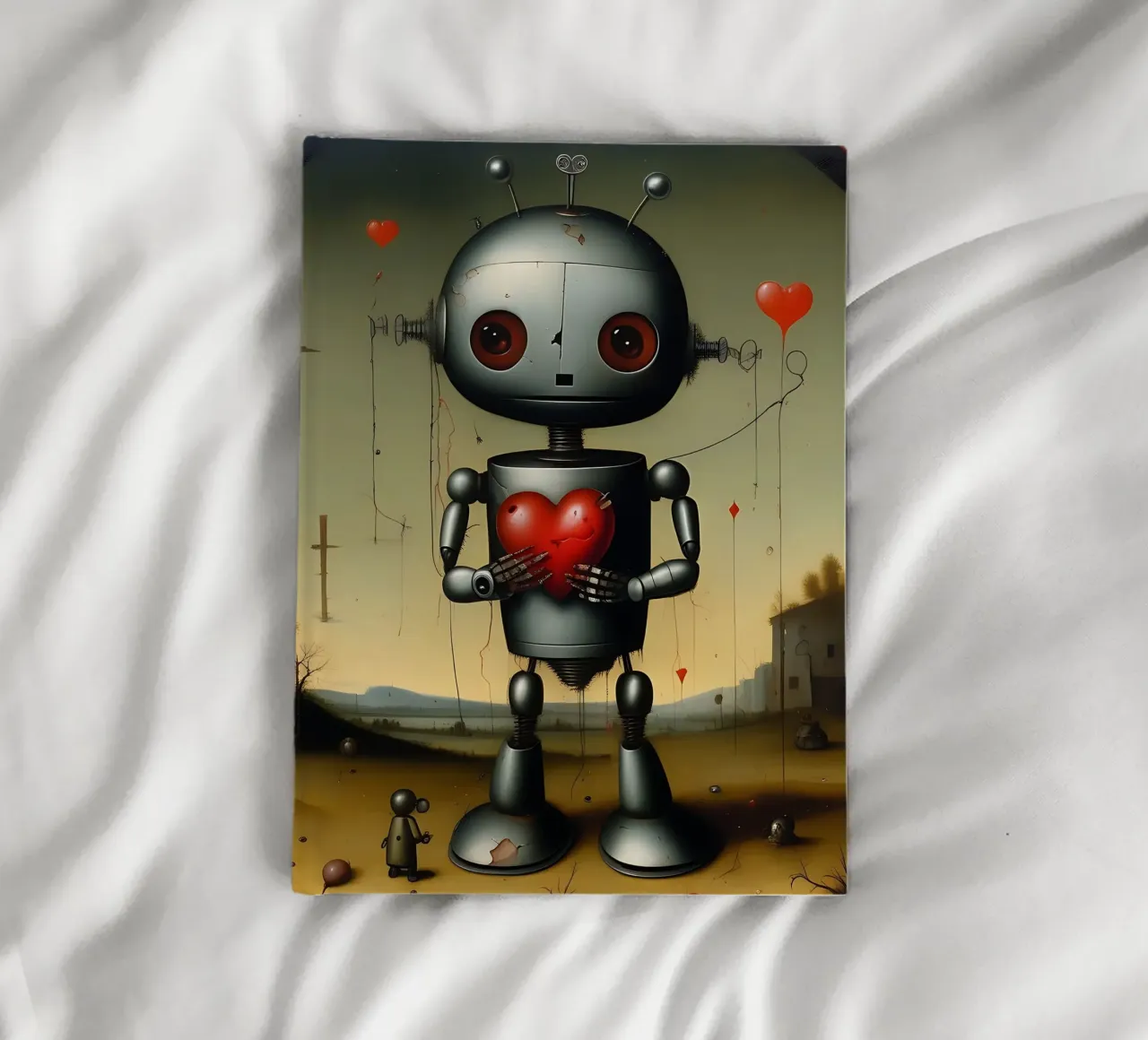 Robots with a heart_9 notebook by Pink- und LoveArt by LK