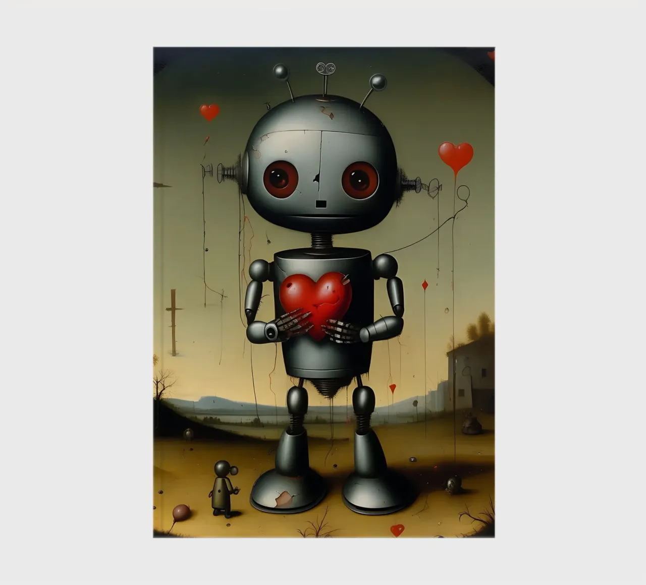 Robots with a heart_9 notebook by Pink- und LoveArt by LK