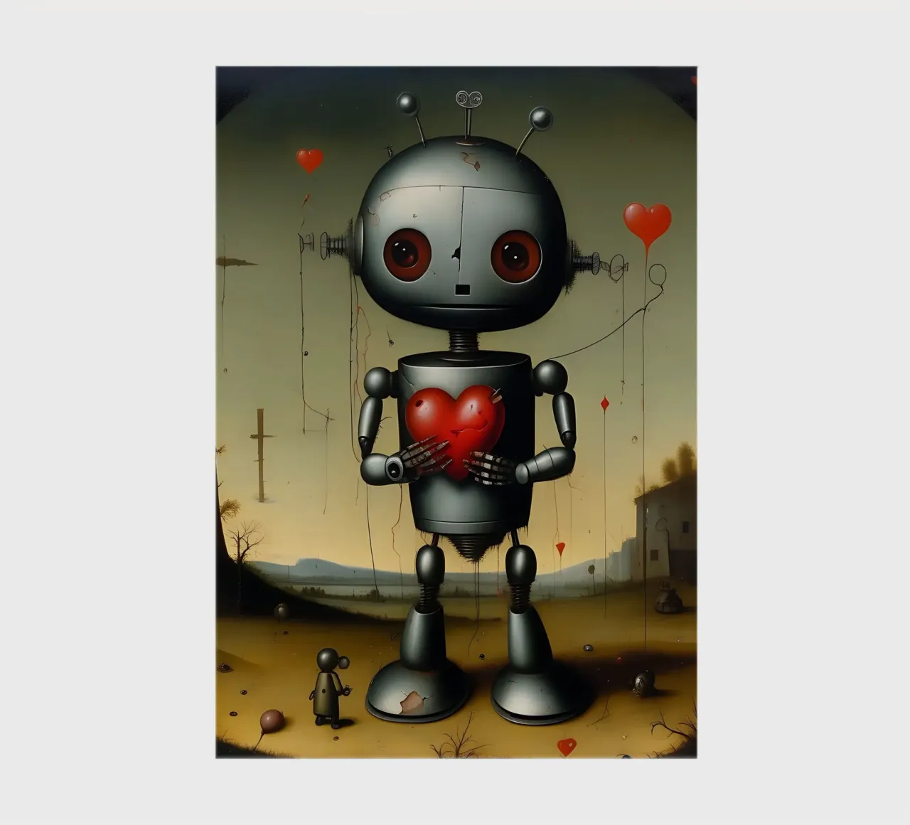 Robots with a heart_9 notebook by Pink- und LoveArt by LK