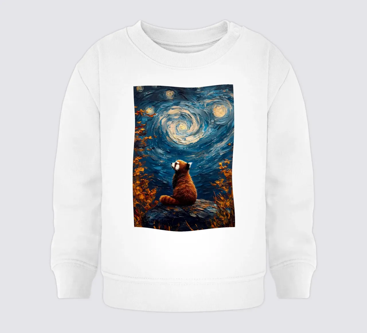 Panda rosso Notte stellata felpa neonato da Adrian Patel