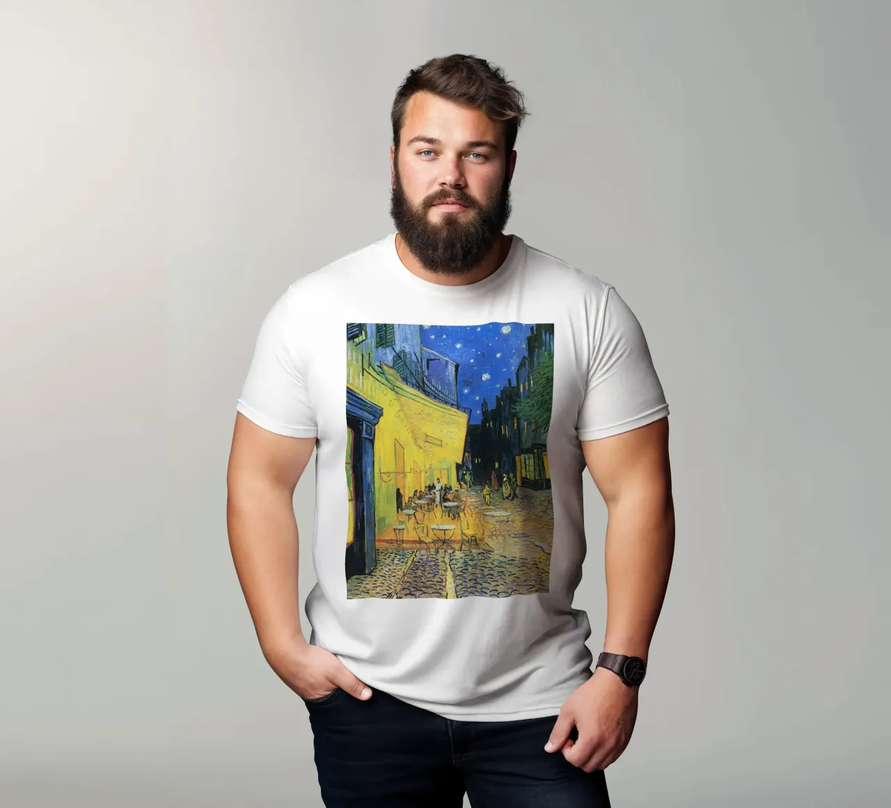Terrazza del caffè di notte di Vincent van Gogh (1888) t-shirt da Venus Art