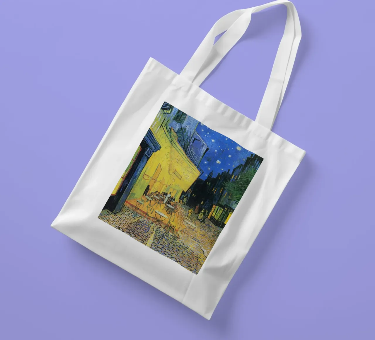 Café Terrace at Night by Vincent van Gogh (1888) tote bag by Venus Art