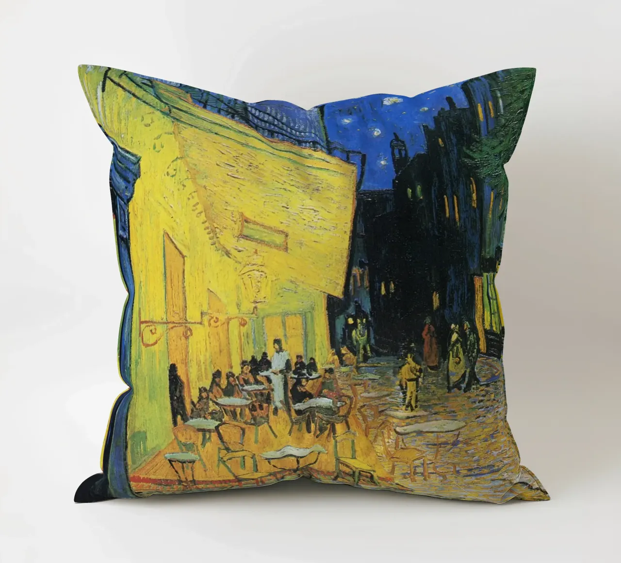 Terrazza del caffè di notte di Vincent van Gogh (1888) cuscino da Venus Art