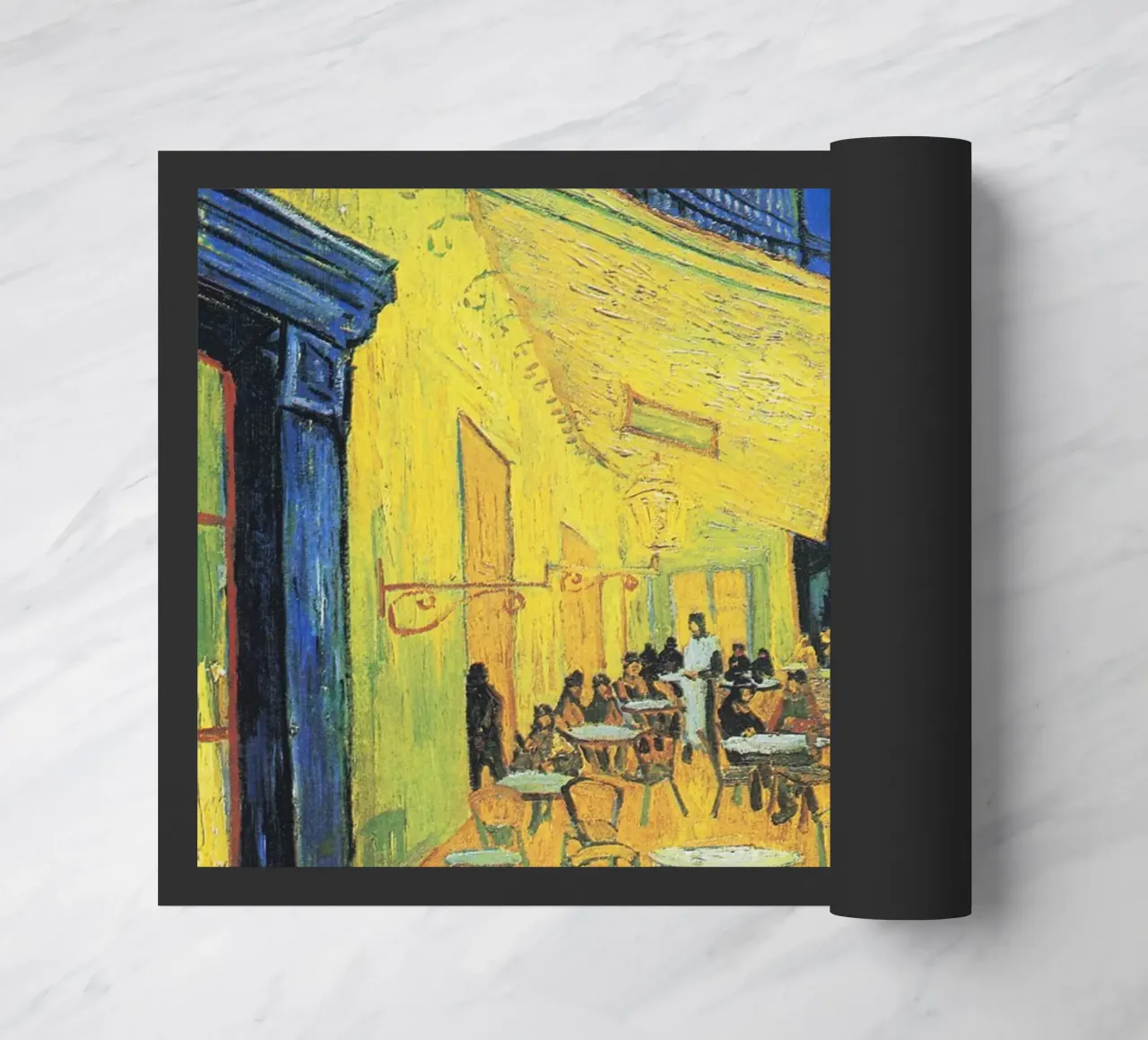 Terrazza del caffè di notte di Vincent van Gogh (1888) zerbino da Venus Art