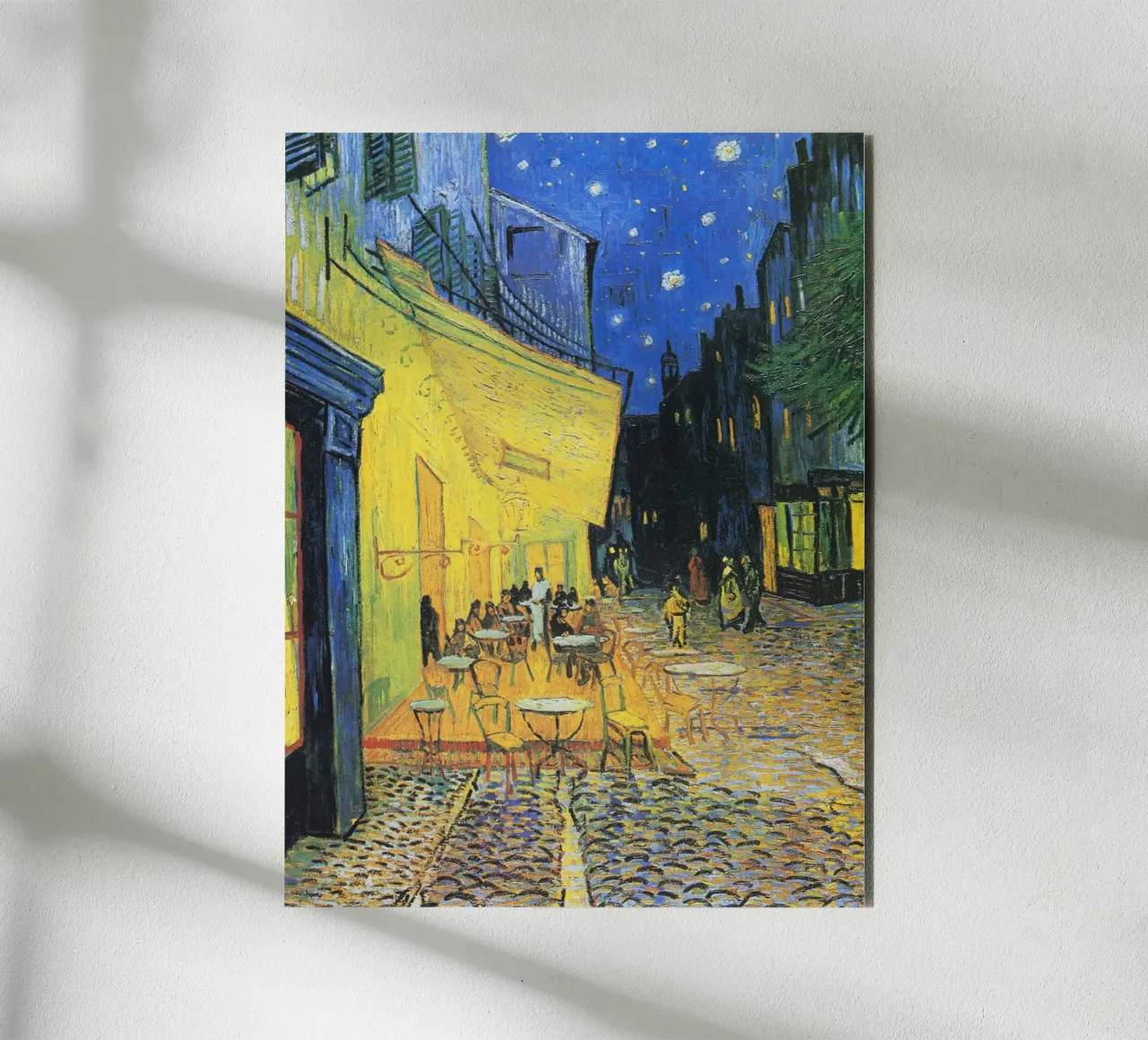 Café Terrace at Night by Vincent van Gogh (1888) alu-dibond by Venus Art