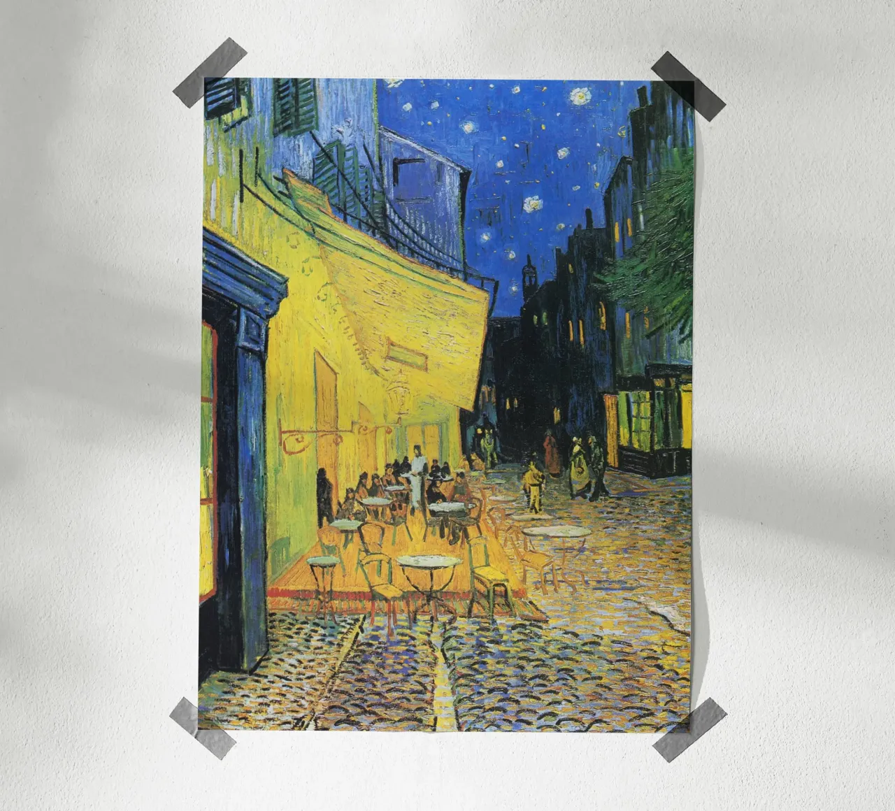 Terrazza del caffè di notte di Vincent van Gogh (1888) carta hahnemühle da Venus Art