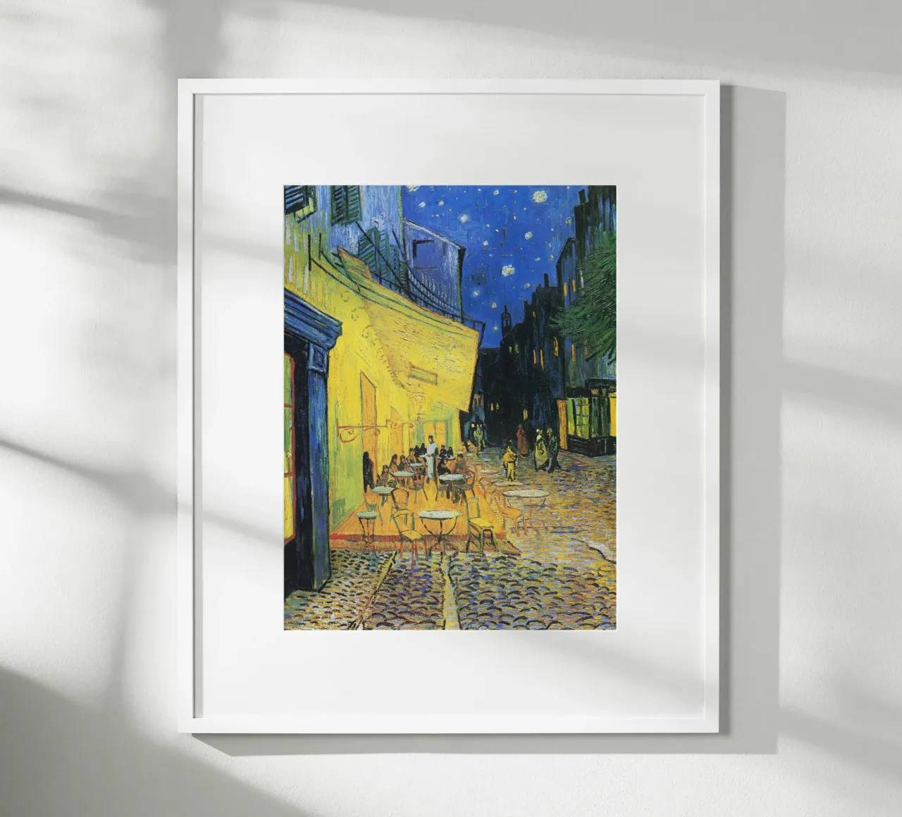 Terrazza del caffè di notte di Vincent van Gogh (1888) carta hahnemühle da Venus Art